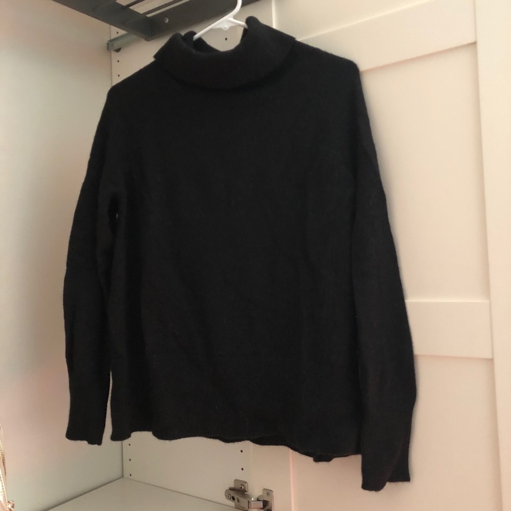 Aritzia Community Black Alpaca Turtleneck Sweater